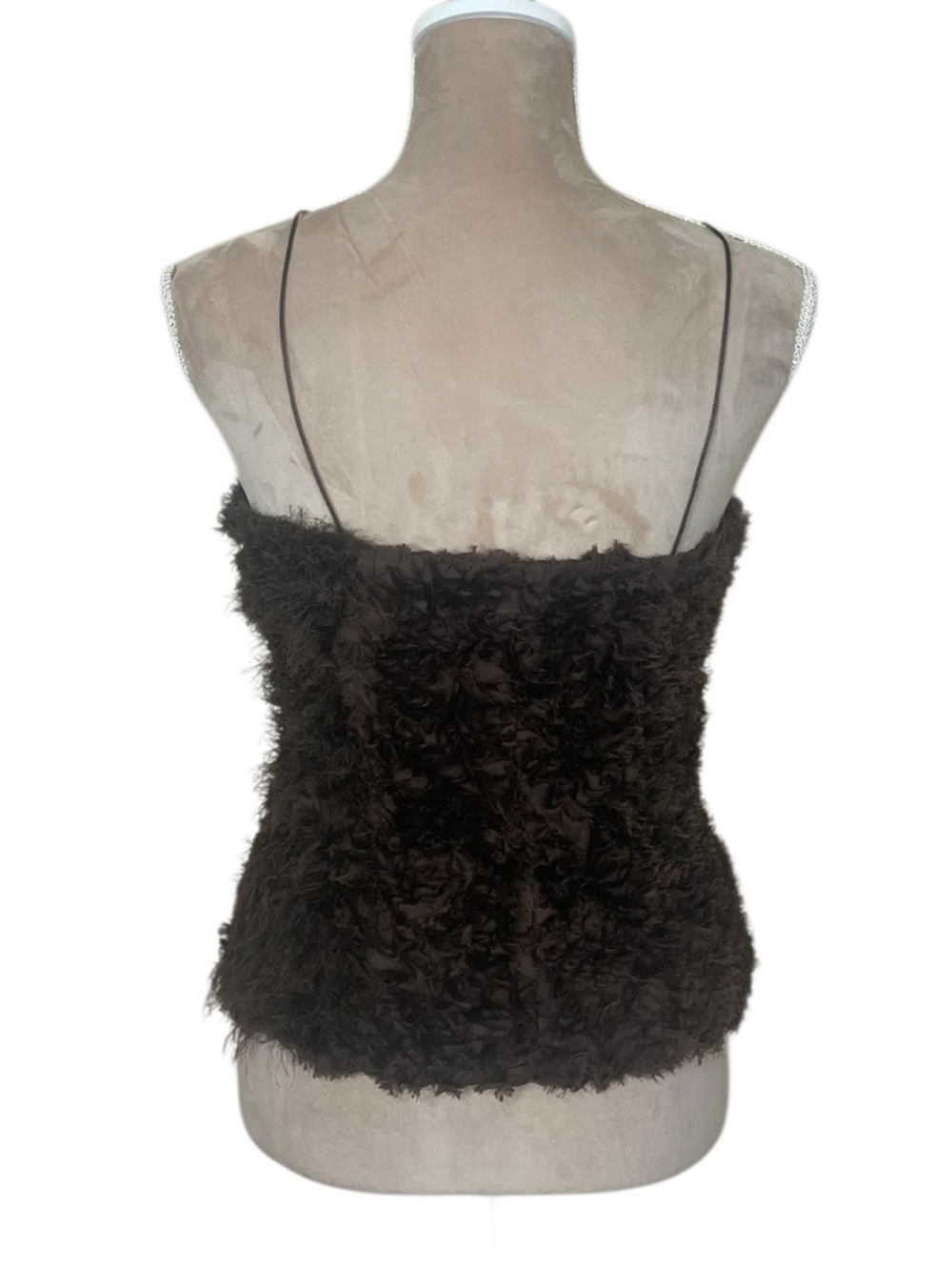NWT Zara Voluminous Mesh Top in Brown - Picture 6 of 13